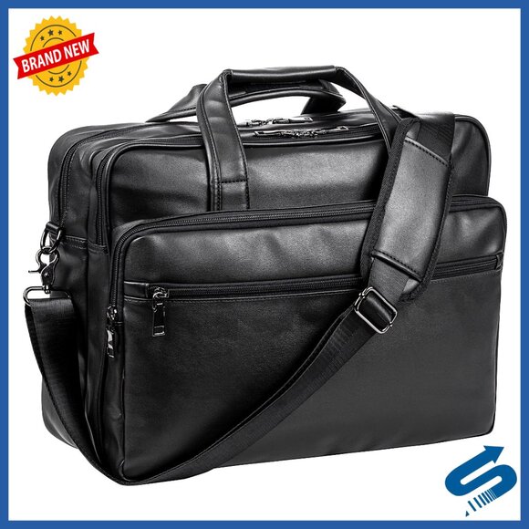 Other - Leather Laptop Messenger Bag 17.3 Inch Business Briefcase Shoulder Bag